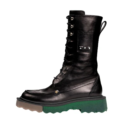 (W) Off-White Sponge Combat Boot 'Black'