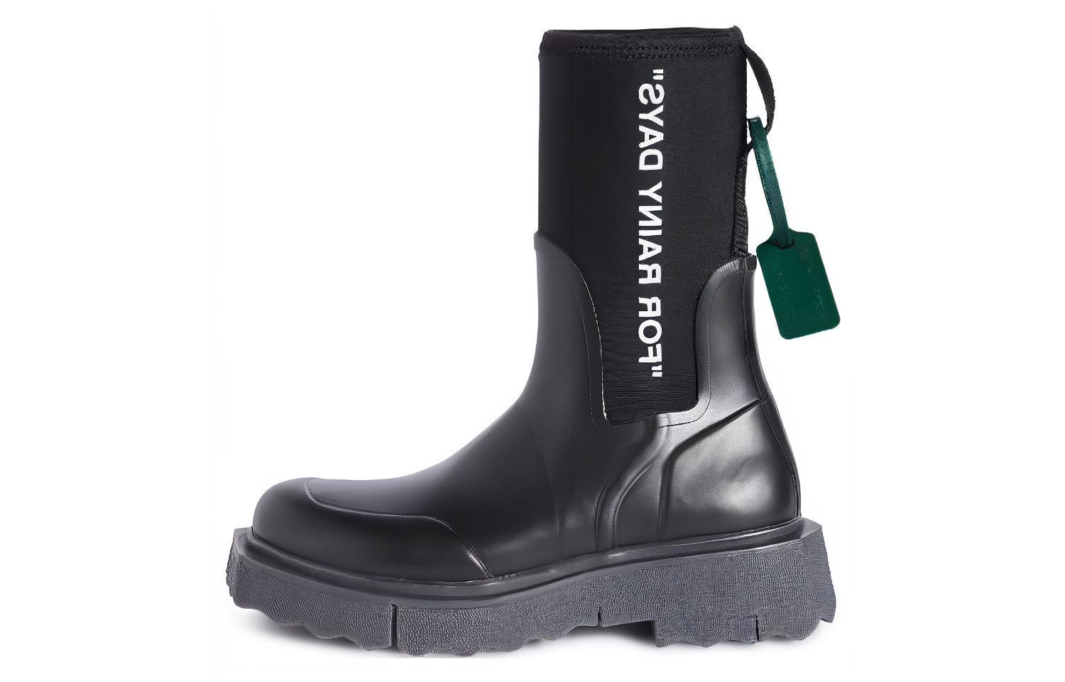 Buy (W) Bota de Lluvia Off-White Sponge Rubber 'Para Días Lluviosos - Negra' OWIE016C99MAT0011001