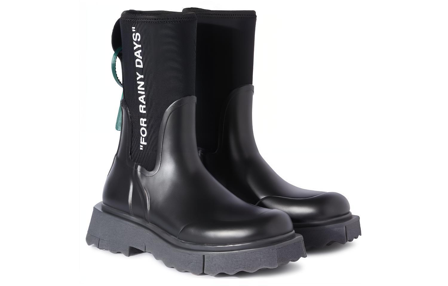 Order (W) Bota de Lluvia Off-White Sponge Rubber 'Para Días Lluviosos - Negra' OWIE016C99MAT0011001