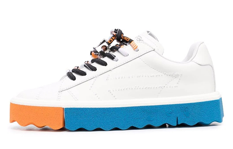 (Women) Off-White Sponge Sneakers 'White Blue' OWIA264F21LEA001-0101