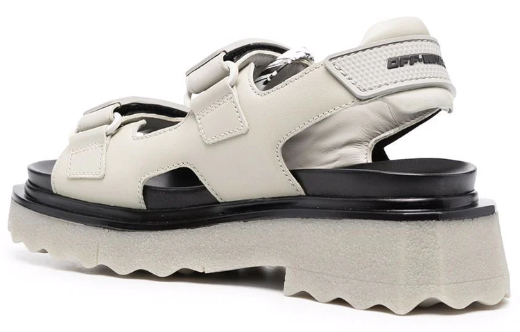 Shop (W) 오프화이트 베이지 스폰지 트렉 샌들 OWIH013F21LEA001-6110