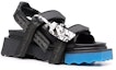 Order (W) Sandal Off-White Trek Strap Sponge Hitam Biru OWIH013F21LEA0011010