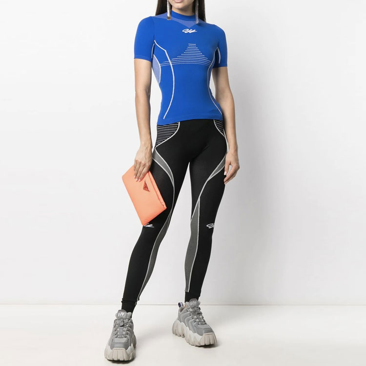 Details for (W) Leggings Negros de Parchwork con Logo OFF-WHITE SS21 para Mujer OWVG020R21KNI0011001