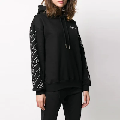 (W) OFF-WHITE SS21 Hoodie Oversized Hitam Motif Polos Loose Fit. OWBB032S20FLE0031001 Shop (W) OFF-WHITE SS21 Hoodie Oversized Hitam Motif Polos Loose Fit. OWBB032S20FLE0031001