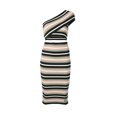 (Women) OFF-WHITE SS21 Two-Way Knitted Sleeveless Slim Fit Colorblock Set. OWHI008R19D010579900