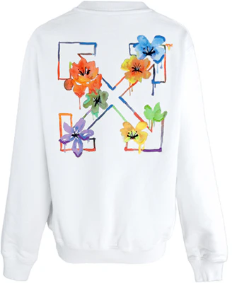 (W) オフホワイト SS22 ホワイト ロゴプリント アローズ 長袖 プルオーバー スウェットシャツ OWBA055S22JER0060184 Order (W) オフホワイト SS22 ホワイト ロゴプリント アローズ 長袖 プルオーバー スウェットシャツ OWBA055S22JER0060184