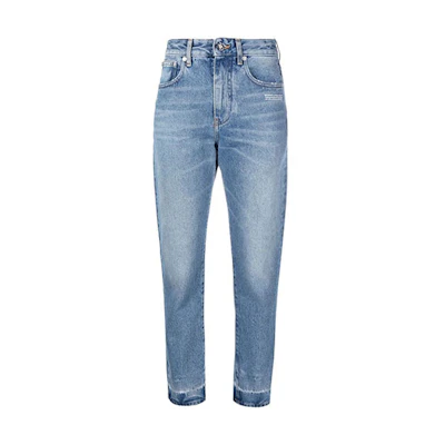 (Women) OFF-WHITE SS22 Tapered Ankle Jeans Women. OWYA032C99DEN0054501