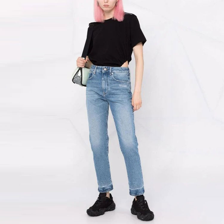 Lookbook (W) OFF-WHITE 2022春夏女款锥形九分牛仔裤 OWYA032C99DEN0054501
