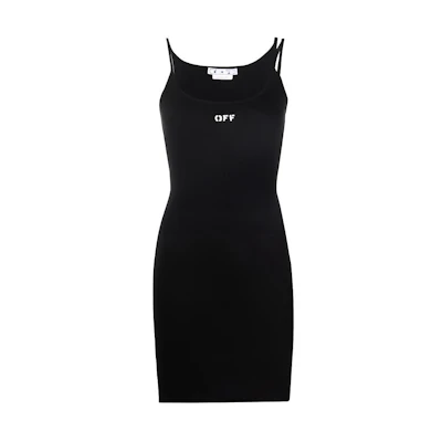 (Women) OFF-WHITE SS22 Y2K Graphic Sleeveless Dress Black OWDB304C99JER0011001