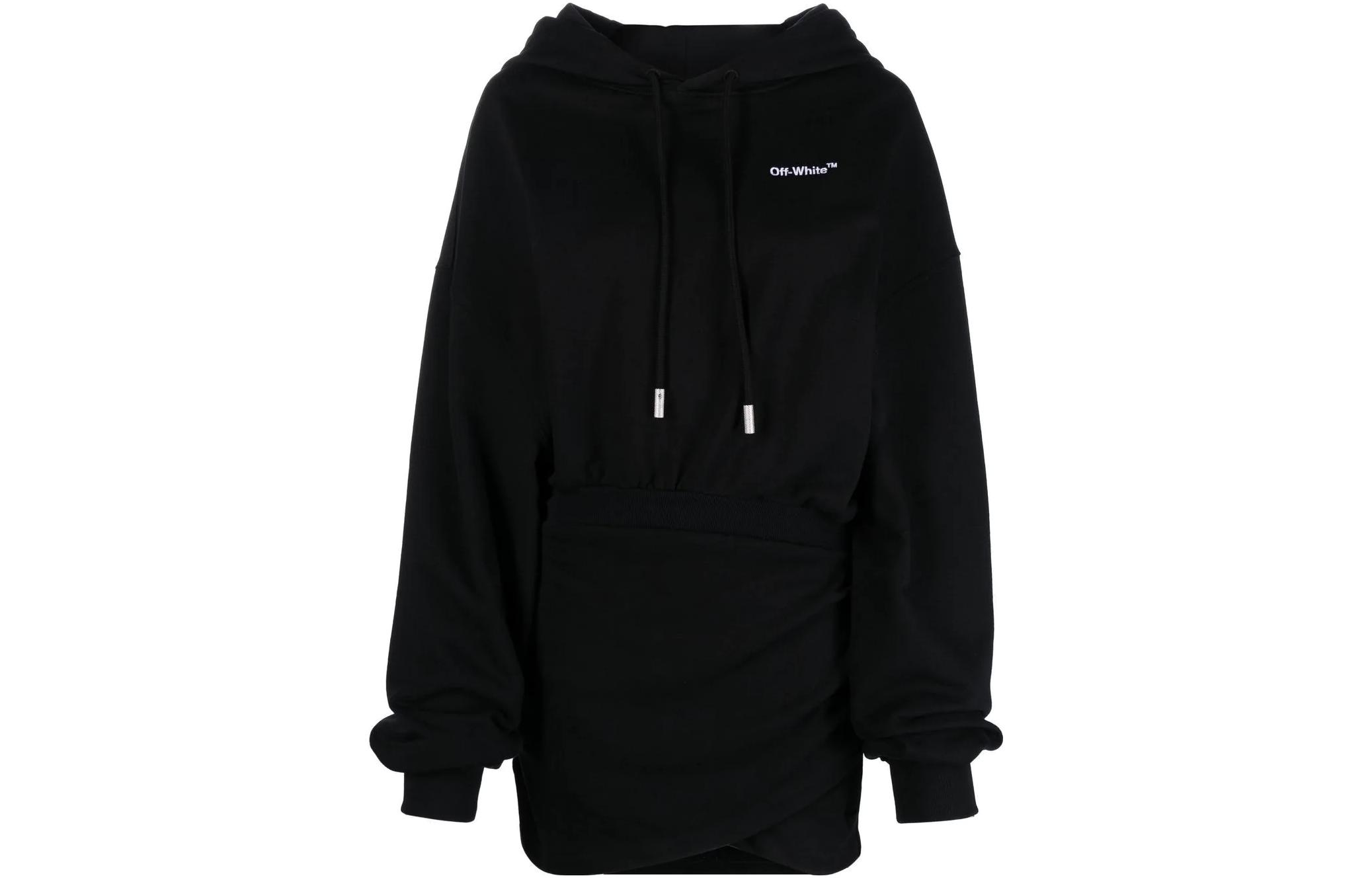(Women) OFF-WHITE SS23 Black  Oversized Hoodie with Letter Print Design OWDB423C99JER0021001 圖 2