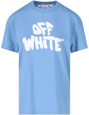(W) OFF-WHITE SS23 字母Logo印花藍紫色圓領T恤 常規版型。 OWAA089S23JER0174001 Order (W) OFF-WHITE SS23 字母Logo印花藍紫色圓領T恤 常規版型。 OWAA089S23JER0174001