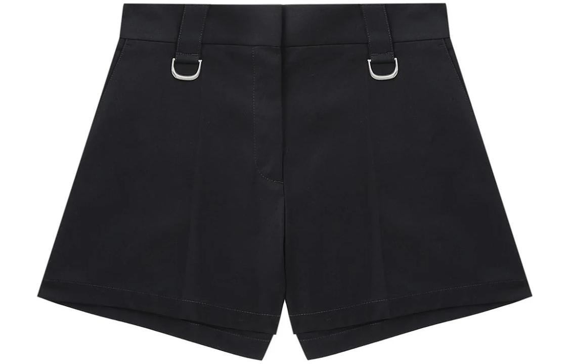 Order (W) OFF-WHITE SS24 Mujer Shorts Negros Cintura Baja Holgados Casual. OWCS003S24FAB0011000