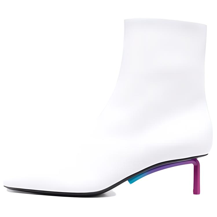 (Women) Off-White Stiletto Ankle Boots 'White' OWID015S22LEA0020137
