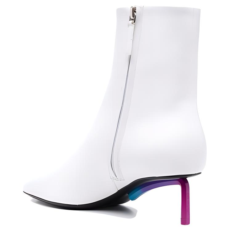 Order (W) Off-White Sepatu Boot Hak Tinggi 'Putih' OWID015S22LEA0020137