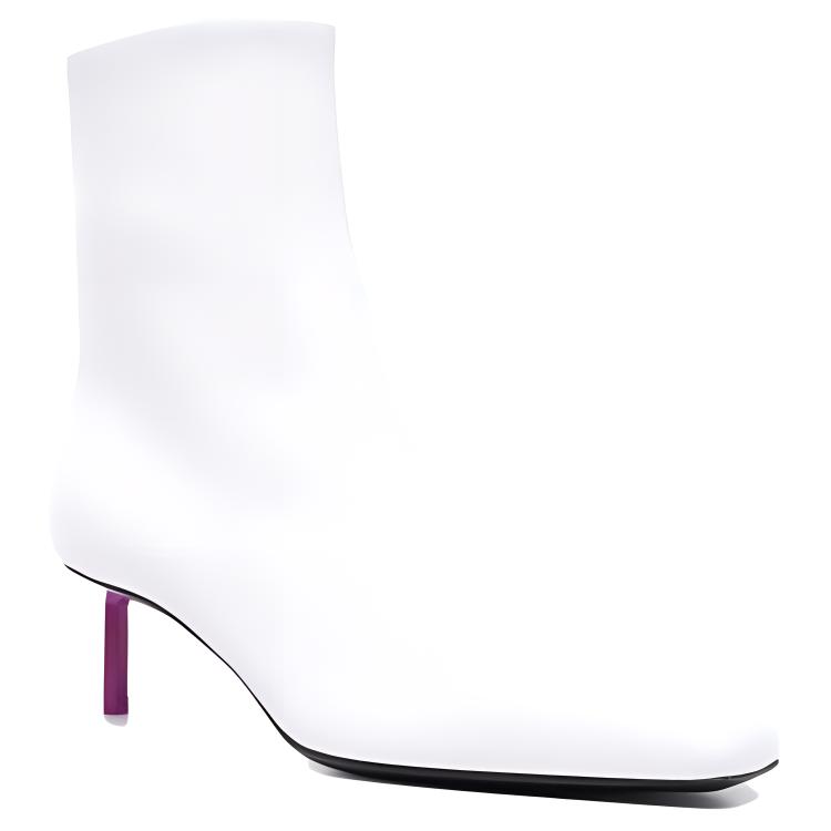 Lookbook (W) Off-White Sepatu Boot Hak Tinggi 'Putih' OWID015S22LEA0020137