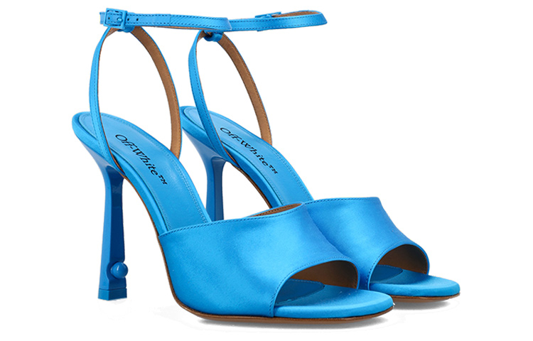 Lookbook (W) Sandalias Stiletto Off-White 'Hebilla Azul'. OWIH044S23FAB0024545