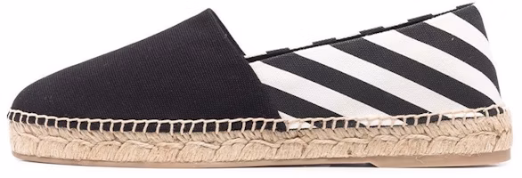 (Women) Off-White Stripes Flat Espadrilles 'Black' OWIB009S22FAB001-1001 (Women) Off-White Stripes Flat Espadrilles 'Black' OWIB009S22FAB001-1001