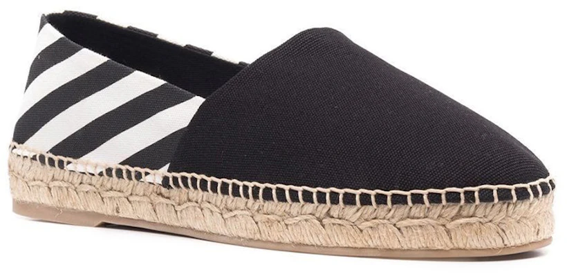 (W) Off-White Stripes Platte Espadrilles ''Zwart'' OWIB009S22FAB001-1001 Order (W) Off-White Stripes Platte Espadrilles ''Zwart'' OWIB009S22FAB001-1001