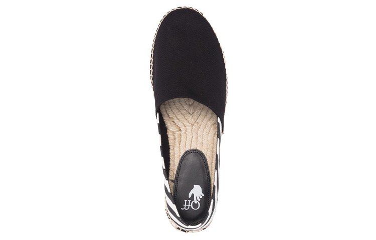Lookbook (W) Off-White Stripes Platte Espadrilles ''Zwart'' OWIB009S22FAB001-1001