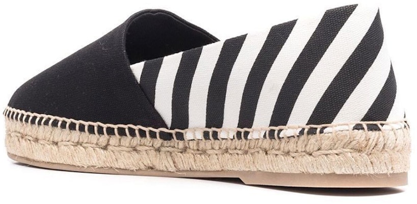 (Women) Off-White Stripes Flat Espadrilles 'Black' OWIB009S22FAB001-1001 Shop (Women) Off-White Stripes Flat Espadrilles 'Black' OWIB009S22FAB001-1001