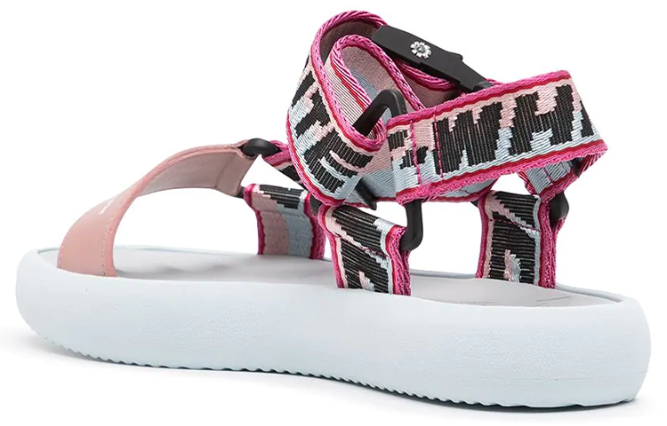 Lookbook (W) オフホワイト トレッキングロゴサンダル (青ピンク) OWIH007S21FAB001-4230