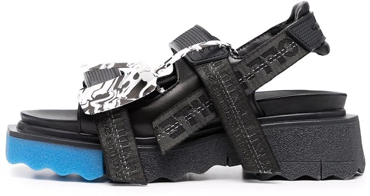 (Women) Off-White Sponge Trek Strap Sandal 'Black Blue' OWIH013F21LEA0011010 Buy (Women) Off-White Sponge Trek Strap Sandal 'Black Blue' OWIH013F21LEA0011010