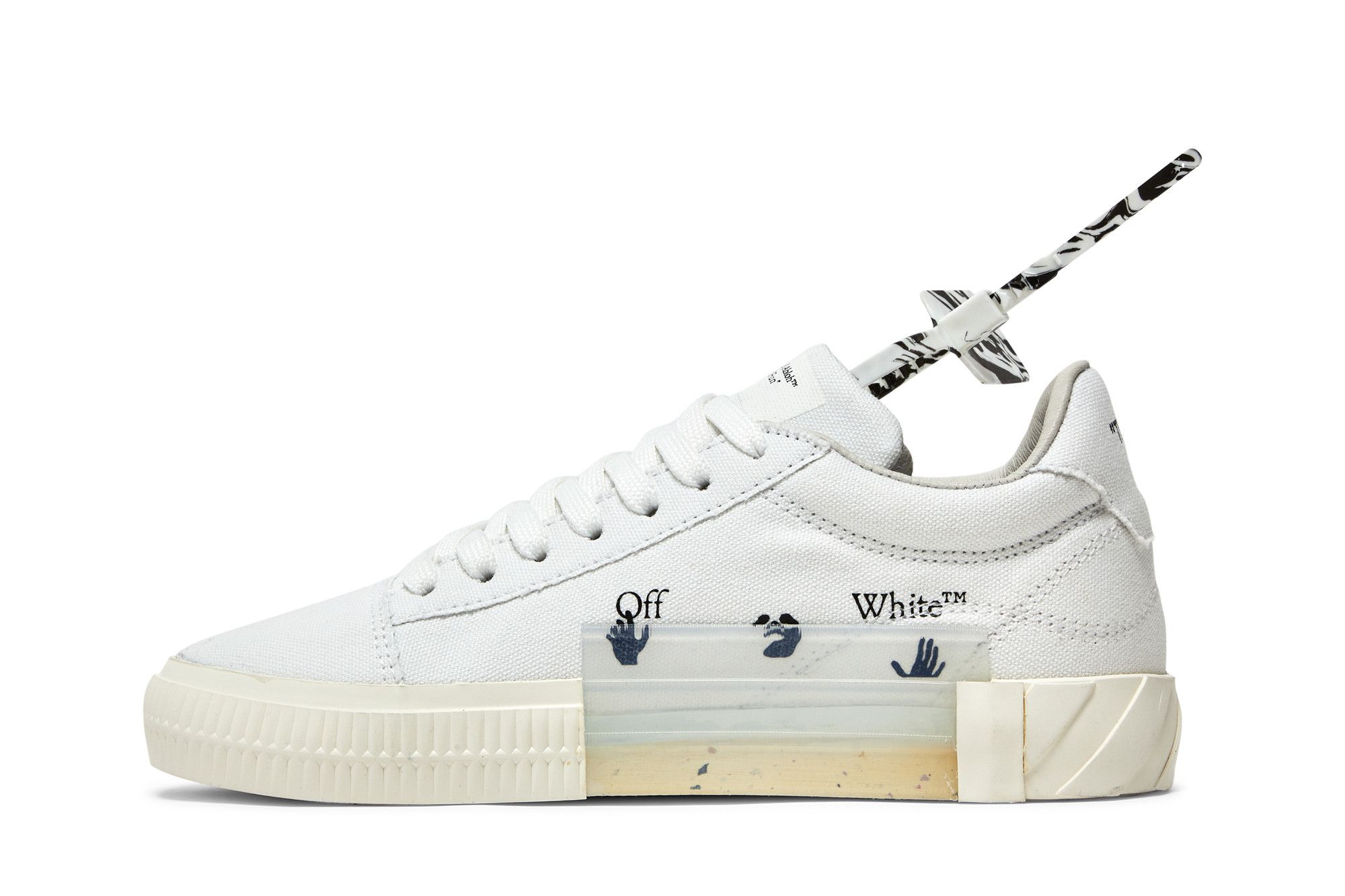 Lookbook (W) Sneaker Off-White Vulc Eco ''Bianco Nero''. OWIA178F21FAB0020110