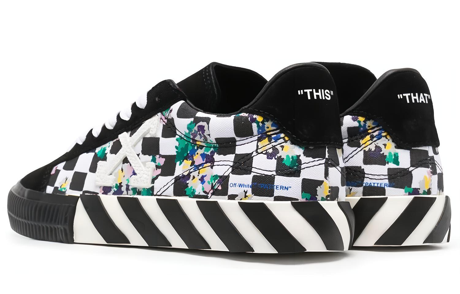 Purchase (W) Off-White Vulc Sneaker ''Noir Blanc Motif Camo Numérique'' OWIA178S21FAB0018410
