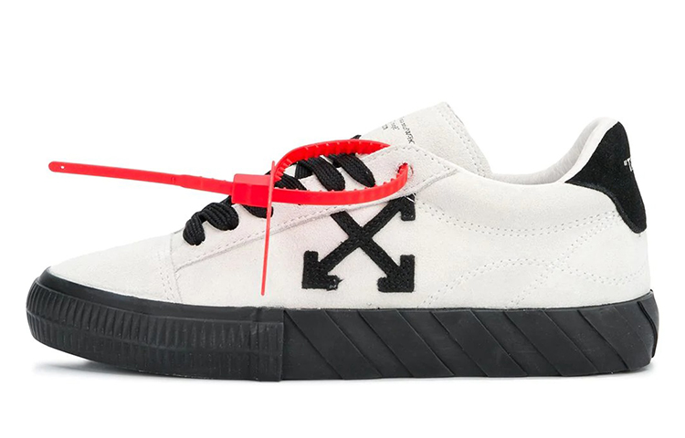 Buy OFF-WHITE 耐磨防滑 條紋休閒板鞋 女款 白色