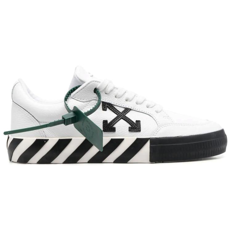 Order OFF-WHITE Vulcanized 皮革 硫化 時尚板鞋 女款 白黑色