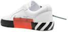 Shop OFF-WHITE Vulcanized 皮革 硫化 時尚板鞋 女款 白黑色