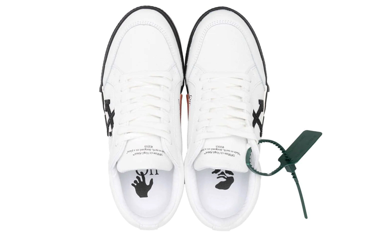 Purchase OFF-WHITE Vulcanized 皮革 硫化 時尚板鞋 女款 白黑色