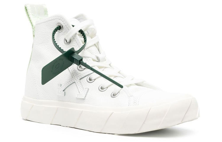 (W) Off-White Vulcanised High-Top Sneaker 'White Green' 圖 2