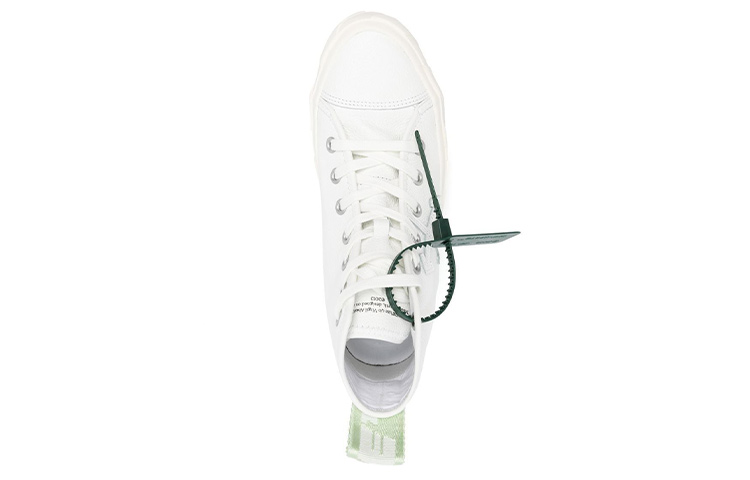 (W) Off-White Vulcanised High-Top Sneaker 'White Green' 圖 3