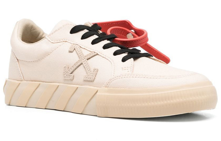 Order (W) Off-White Vulcanized Low 'Beige' Sepatu Kasual Pria/Awan Beigie. OWIA272S23FAB0026161