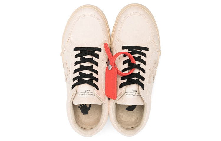 Lookbook (W) Off-White Vulcanized Low 'Beige' Sepatu Kasual Pria/Awan Beigie. OWIA272S23FAB0026161