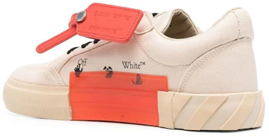 Shop OFF-WHITE 硫化棉布低筒繫帶時尚休閒鞋 女款 米色