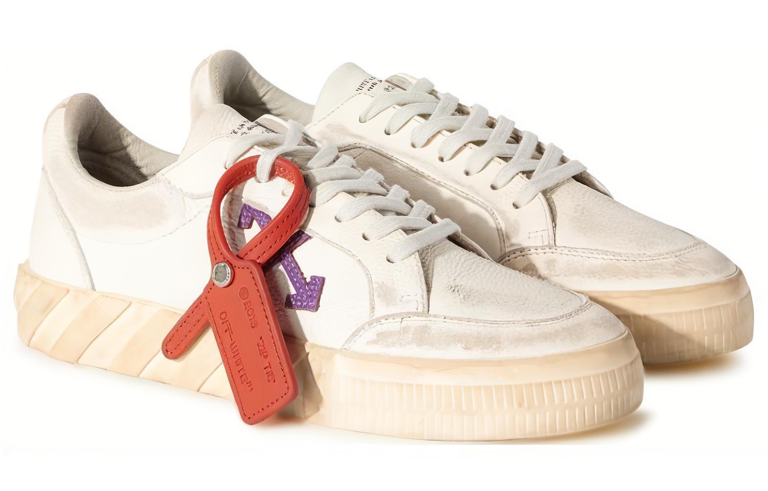 (W) Off-White Vulcanized Low Distressed White Purple 圖 2