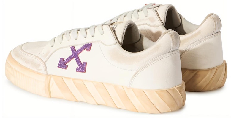 (Women) Off-White Vulcanized Low Distressed White Purple OWIA272F23LEA0030137 Lookbook (Women) Off-White Vulcanized Low Distressed White Purple OWIA272F23LEA0030137