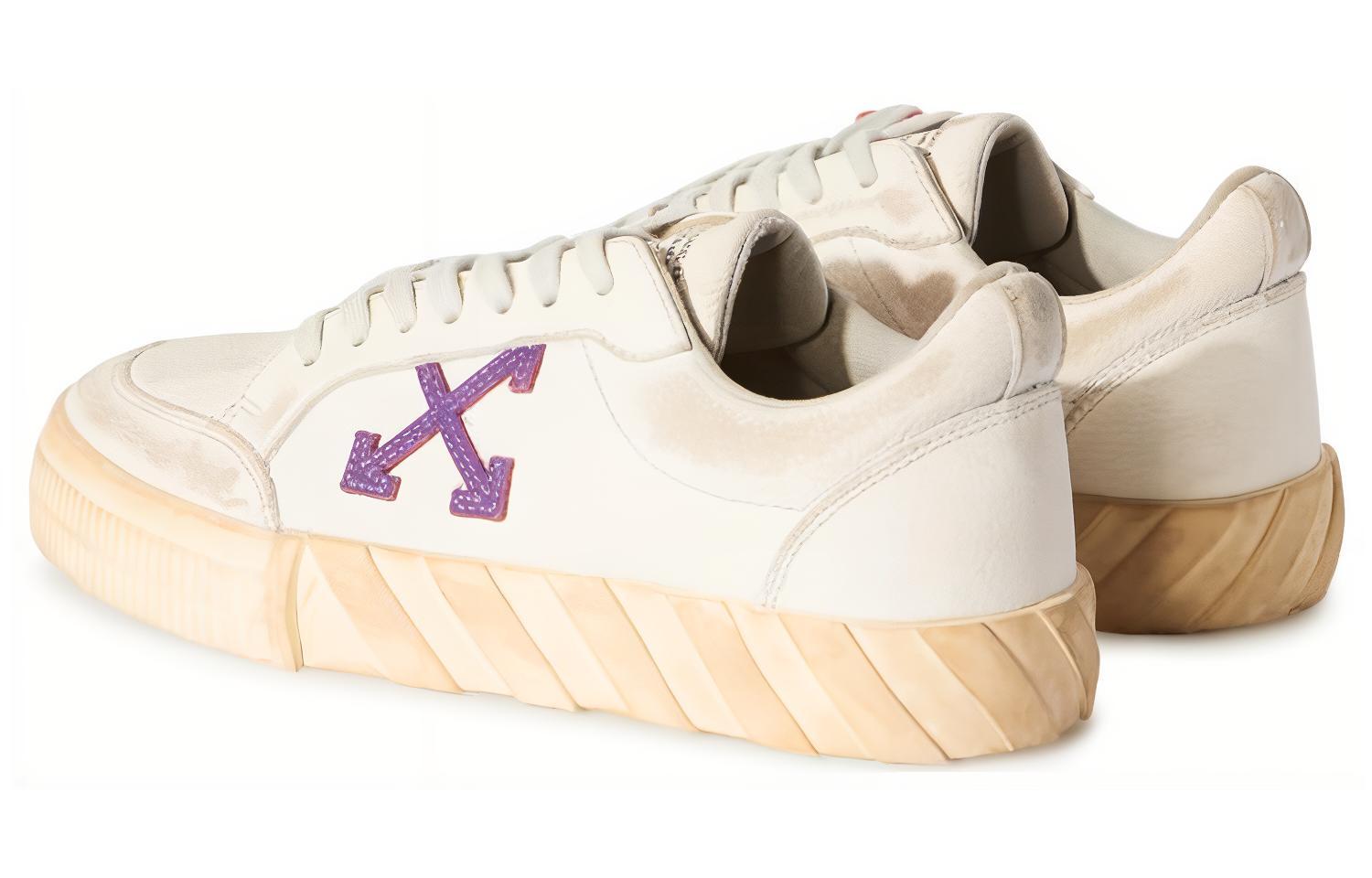 (W) Off-White Vulcanized Low Distressed White Purple 圖 3