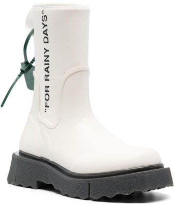 (Women) Off-White White Black 'Slogan Print Platform Ankle Boots' OWIE016C99MAT0010110 Order (Women) Off-White White Black 'Slogan Print Platform Ankle Boots' OWIE016C99MAT0010110