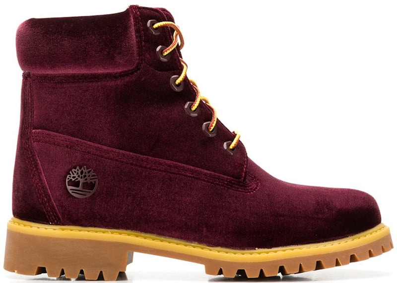 (Women) Off-White x Timberland 6 Inch Premium Boot 'Velvet Wine'  TB0A1U82