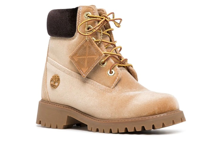(W) Off-White Timberland Ankle Boots 'Brown Velvet' 圖 2