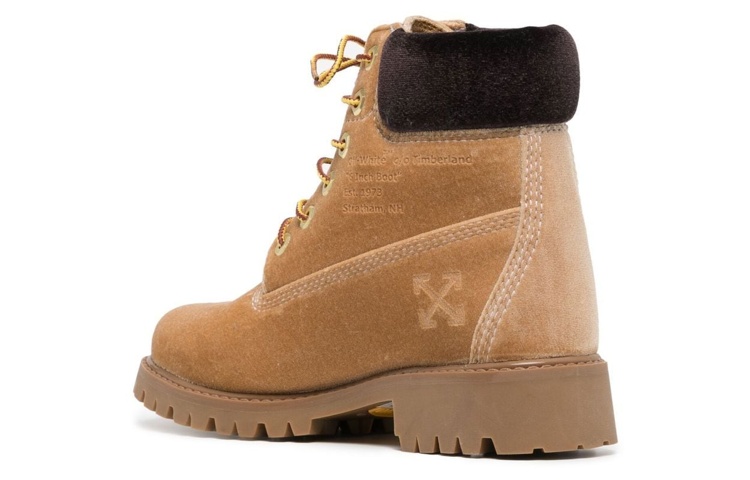 (W) Off-White Timberland Ankle Boots 'Brown Velvet' 圖 3