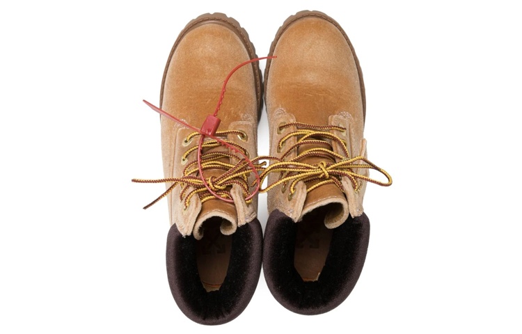 (W) Off-White Timberland Ankle Boots 'Brown Velvet' 圖 4