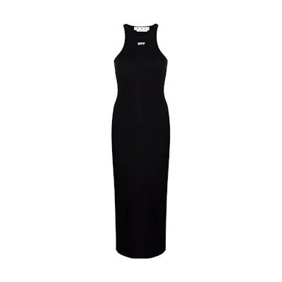 (Women) OFF-WHITE Y2K Ribbed Sleeveless Dress Women OWDB366C99JER0011001