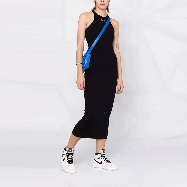 Lookbook (W) OFF-WHITE Y2K Gaun Tanpa Lengan Rib Wanita OWDB366C99JER0011001