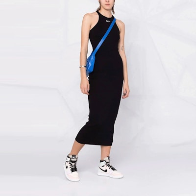 (W) OFF-WHITE Y2K Gaun Tanpa Lengan Rib Wanita OWDB366C99JER0011001 Lookbook (W) OFF-WHITE Y2K Gaun Tanpa Lengan Rib Wanita OWDB366C99JER0011001