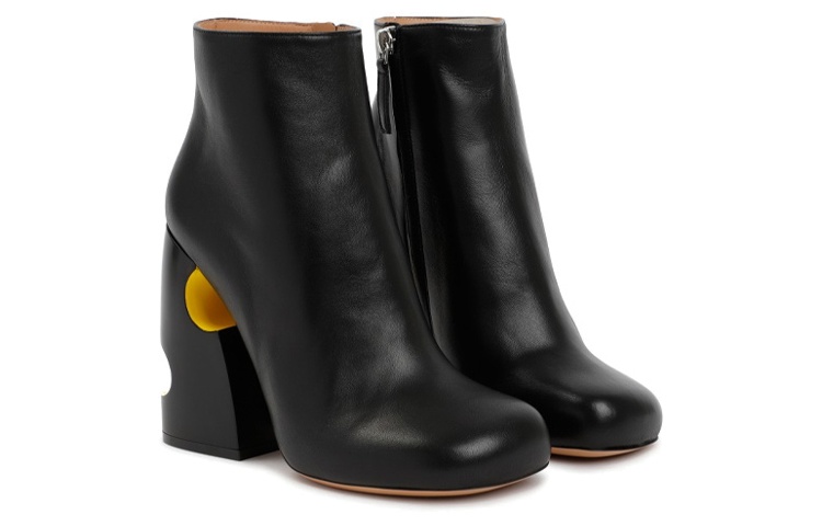 (W) Off-White Zip Tie Leather Ankle Boots 'Black' 圖 3