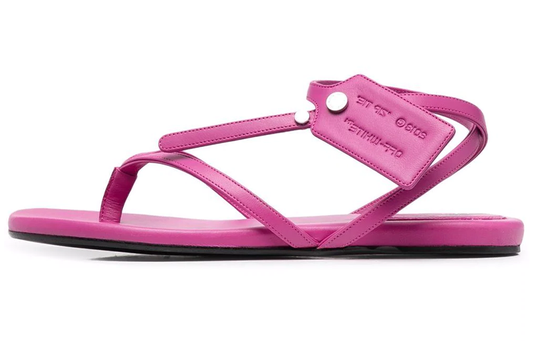 (W) Off-White Zip Tie Sandals 'Pink'